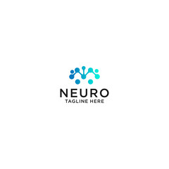 Neuro logo icon design vector template