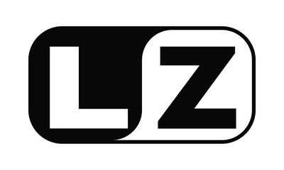 LZ wi-fi shape logo design vector template | monogram logo | abstract logo | wordmark logo | lettermark logo | business logo | brand logo | flat logo. - obrazy, fototapety, plakaty
