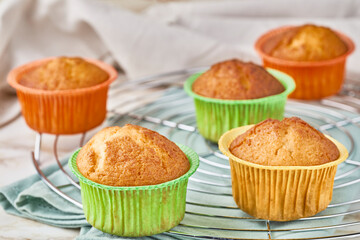 Simple, freshly baked homemade muffins
