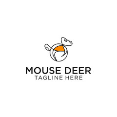 Mouse deer logo icon design vector template