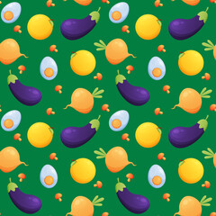 Hand drawn world food safety day seamless pattern. Vector illustration.