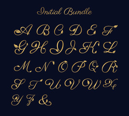 Luxury Font Style Gold Gradient Bundle