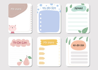 design elements for notebook, diary, stickers and other template.vector,illustration.