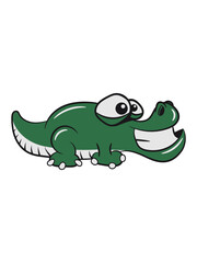 Krokodil Reptil doof 