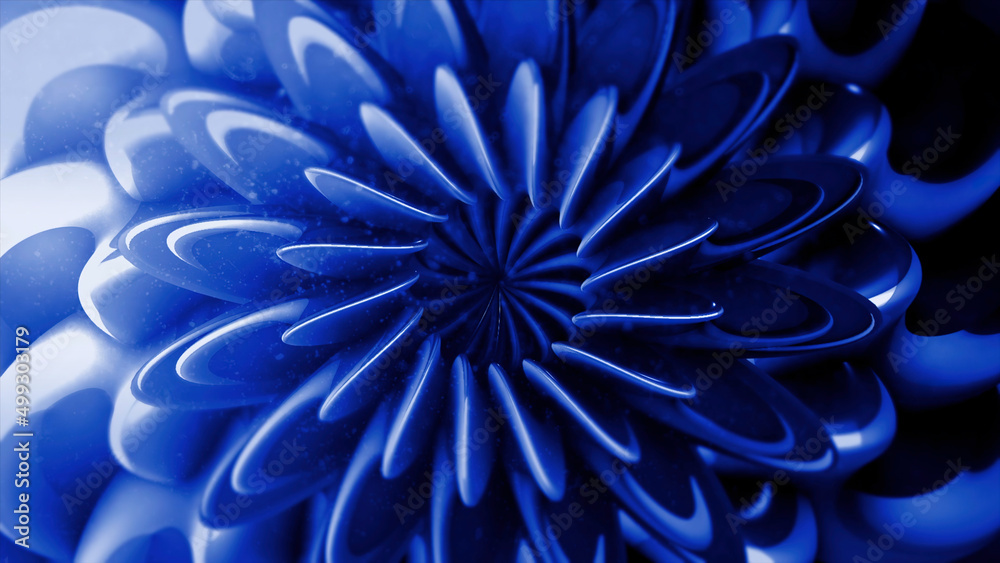 Poster abstraction in the form of a flower. motion. a bright spring in the form of a flower made in abstrac