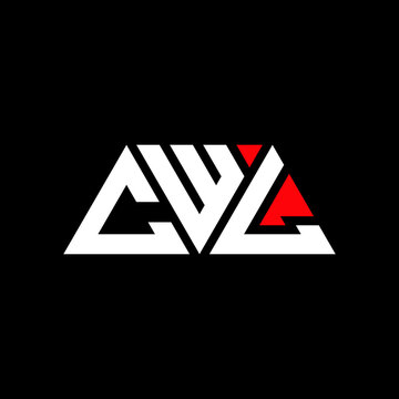 CWL triangle letter logo design with triangle shape. CWL triangle logo design monogram. CWL triangle vector logo template with red color. CWL triangular logo Simple, Elegant, and Luxurious Logo...