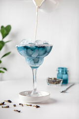 Cocktail with coconut milk