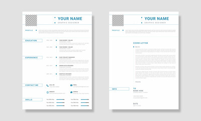 Simple Resume Layout with Cover Letter