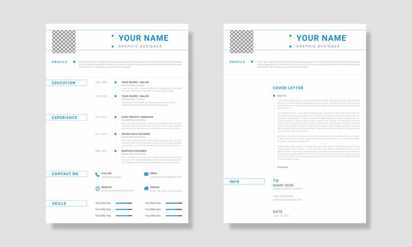 Simple Resume Layout with Cover Letter
