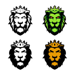 illustration of a lion wearing a crown