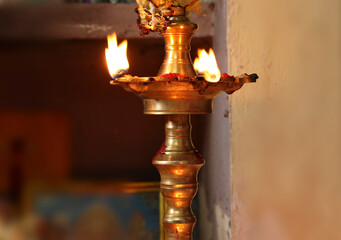 Indian Traditional Silver Oil Lamp Varalakshmi, Kuthu Vilakku, Brass Traditional Ornamental Lamp....