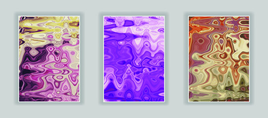 Abstract color painting. Liquid marble texture. Trendy template for poster, cover, wallpaper, screen background

