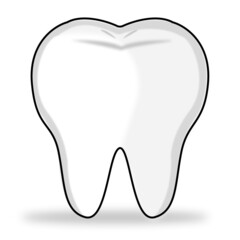 tooth icon isolated on white