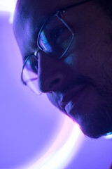 Neon Colors - Man with glasses 04