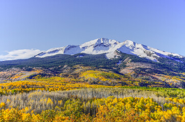 west Beckwith peak in on Kebler pass in Crested Butte, Colorado USA