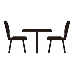 Fototapeta premium table and chairs icon vector illustration sign