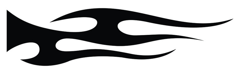 Car tattoo tribal flame motorcycle sticker car decal vector art silhouette graphic