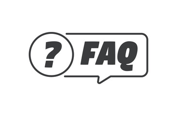 FAQ Frequently Asked Question Bubbles Flat Vector Icon
