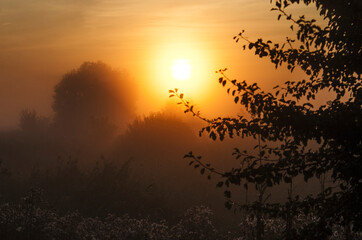 sunset in the mountains