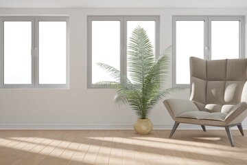 Modern interior design. 3D illustration