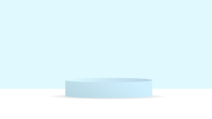 Blue Podium on Blue background , Flat Modern design , illustration Vector EPS 10