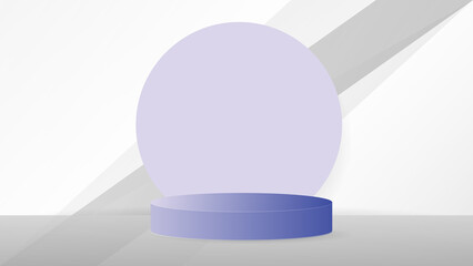 Podium for presentation product display  on gray background , Flat Modern design , illustration Vector EPS 10