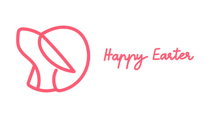 Hand drawn happy easter day  isolated on white  background  ,illustration  Vector EPS 10