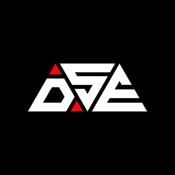DSE triangle letter logo design with triangle shape. DSE triangle logo design monogram. DSE triangle vector logo template with red color. DSE triangular logo Simple, Elegant, and Luxurious Logo...