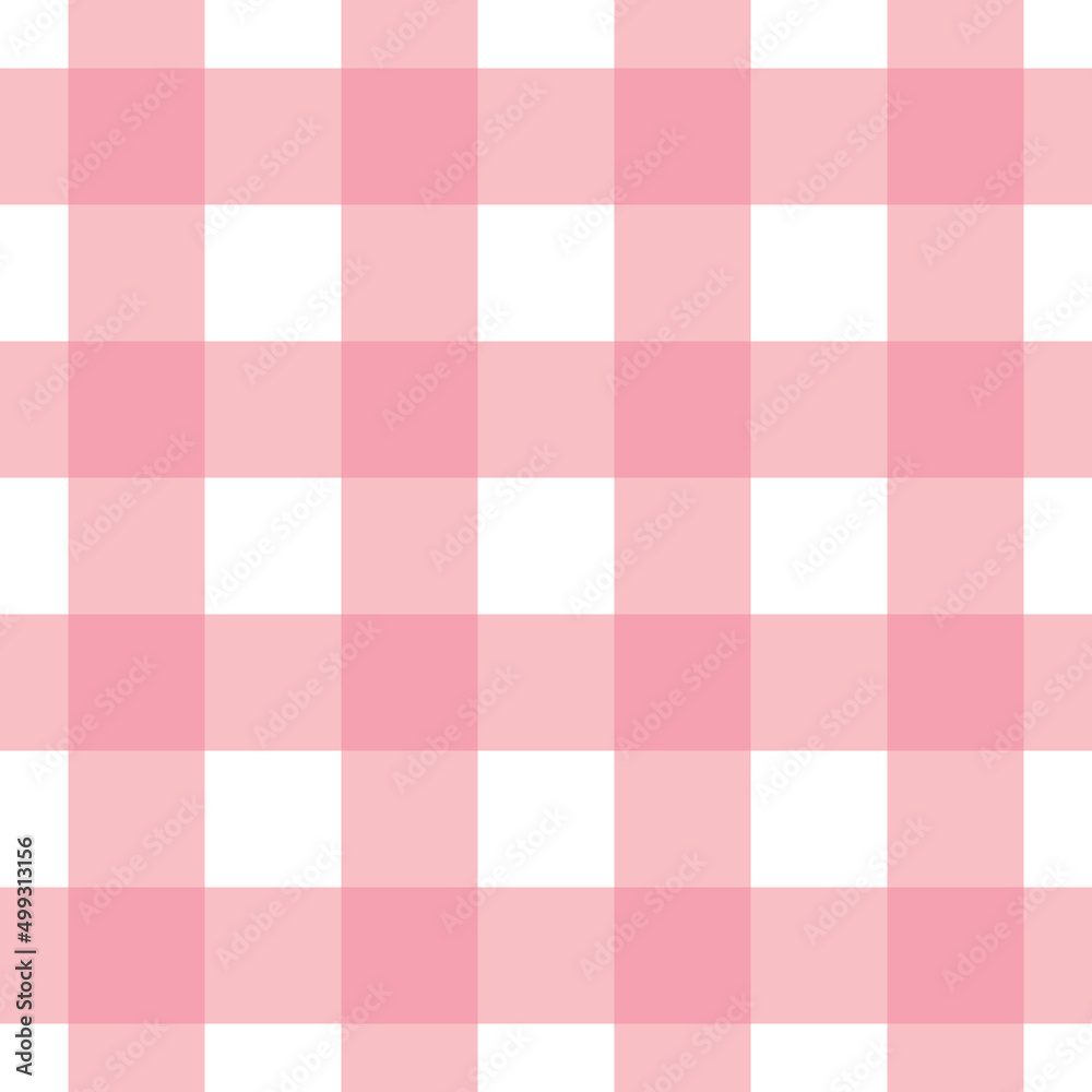 Poster pink gingham plaid, checkered repeat pattern vector, seamless repeat