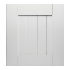 Wooden facade for kitchen furniture on a white isolated background. Decorative element for furniture.
