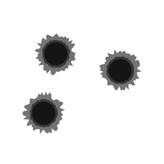 Bullet holes icon.Vector illustration. Isolated.
