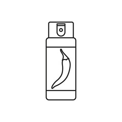 Pepper spray icon. Vector. Line style.