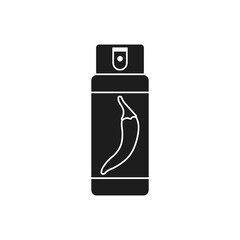 Pepper spray icon. Vector. Flat design.