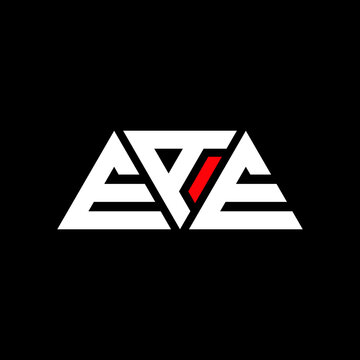 EAE triangle letter logo design with triangle shape. EAE triangle logo design monogEAm. EAE triangle vector logo template with red color. EAE triangular logo Simple, Elegant, and Luxurious Logo...