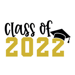 Hand drawn class of 2022 lettering Free vector Class of 2022 badge Congrats graduates Design