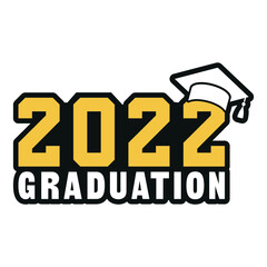 Hand drawn class of 2022 lettering Free vector Class of 2022 badge Congrats graduates Design