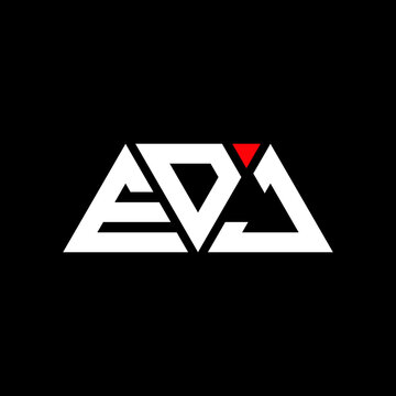 EDJ triangle letter logo design with triangle shape. EDJ triangle logo design monogram. EDJ triangle vector logo template with red color. EDJ triangular logo Simple, Elegant, and Luxurious Logo...