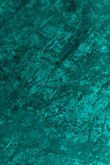 Rough textured dark cyan color old metal sheet for background