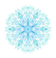 Graceful geometric circular pattern on a white background.