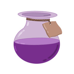 bottle with airy oil perfume, aromatherapy, massage, spa body care, vector