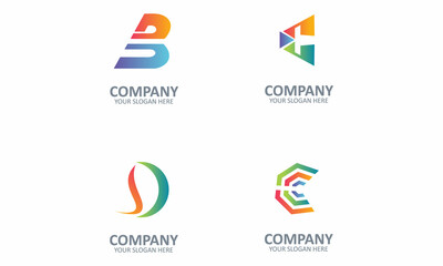 Abstract Colorful Logo Design Elements