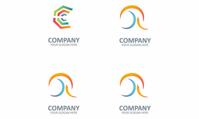 Abstract Colorful Logo Design Elements