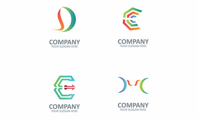Abstract Colorful Logo Design Elements