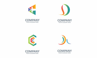 Abstract Colorful Logo Design Elements