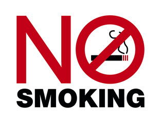 No smoking sign isolated on white background. Stop Smoking. Forbidden sign icon, vector illustration. Warning signs and symbols No Smoking.