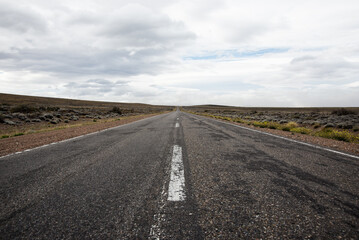 Route 237 in Neuquen province, Argentine Patagonia