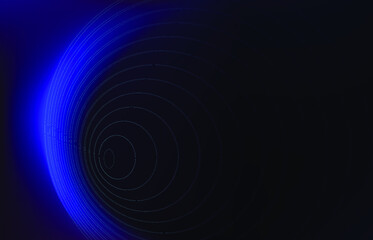 abstract blue background with tunnel
