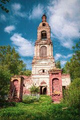 Fototapeta premium the destroyed Orthodox church