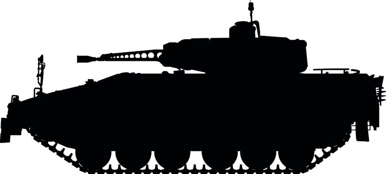 Puma (IFV) infantry fighting vehicle main battle tank, german army armoured fighting vehicle military vehicle. Detailed realistic silhouette