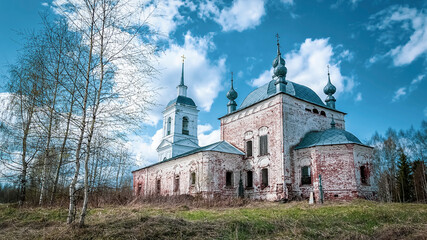 Fototapeta premium landscape ancient Orthodox church